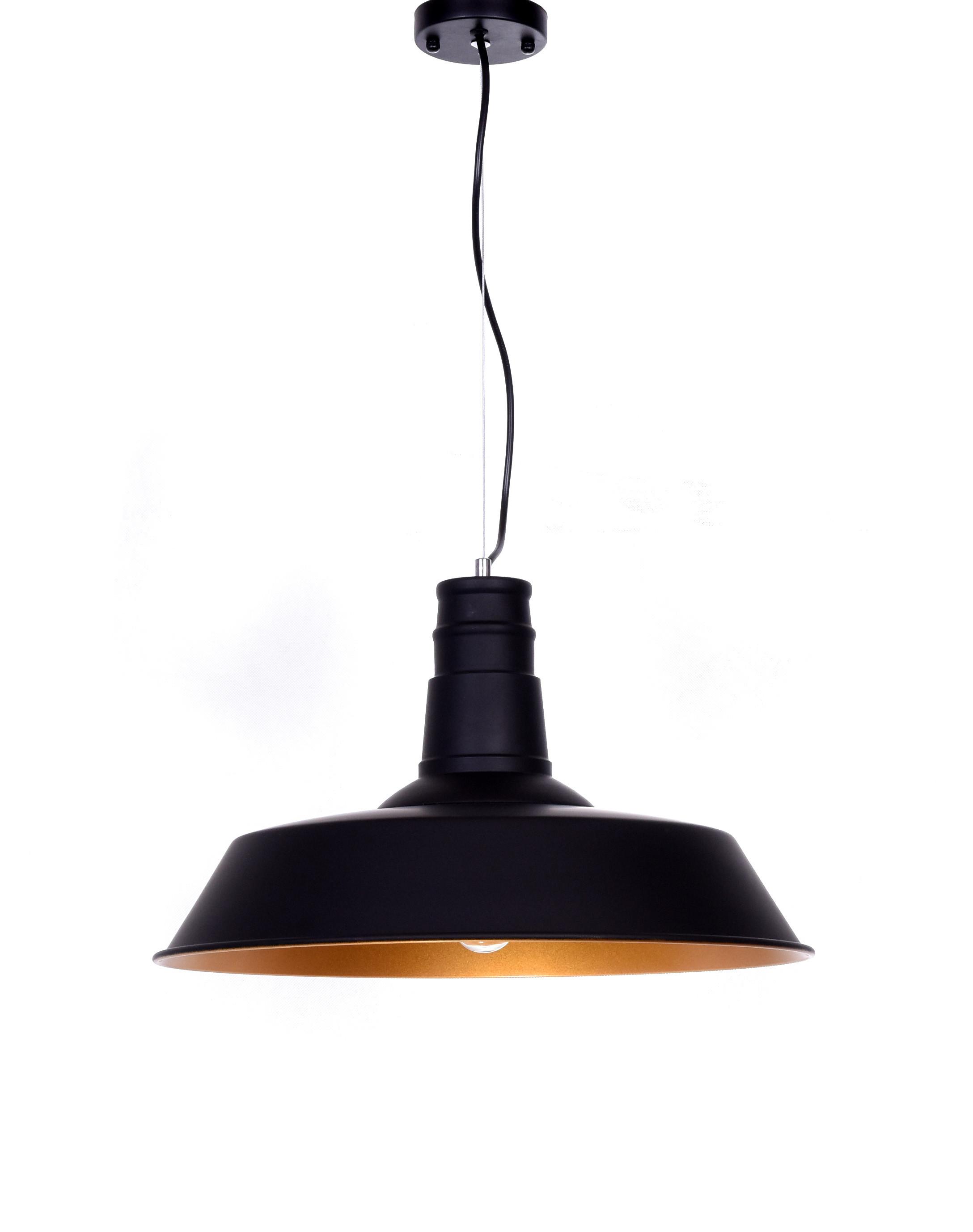 Industrial pendant light studio product image on white background.