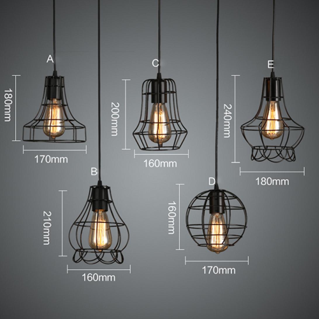 Industrial pendant lighting family with multiple sizes and finishes.