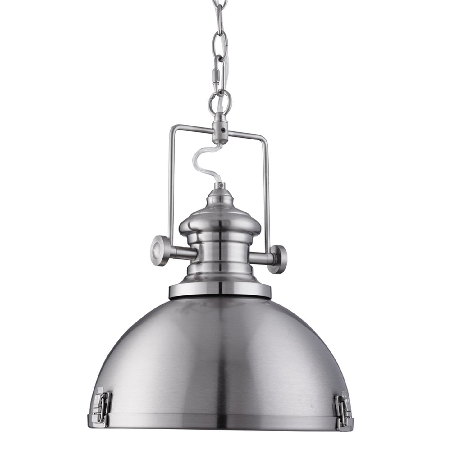 Industrial pendant light studio product image on white background.