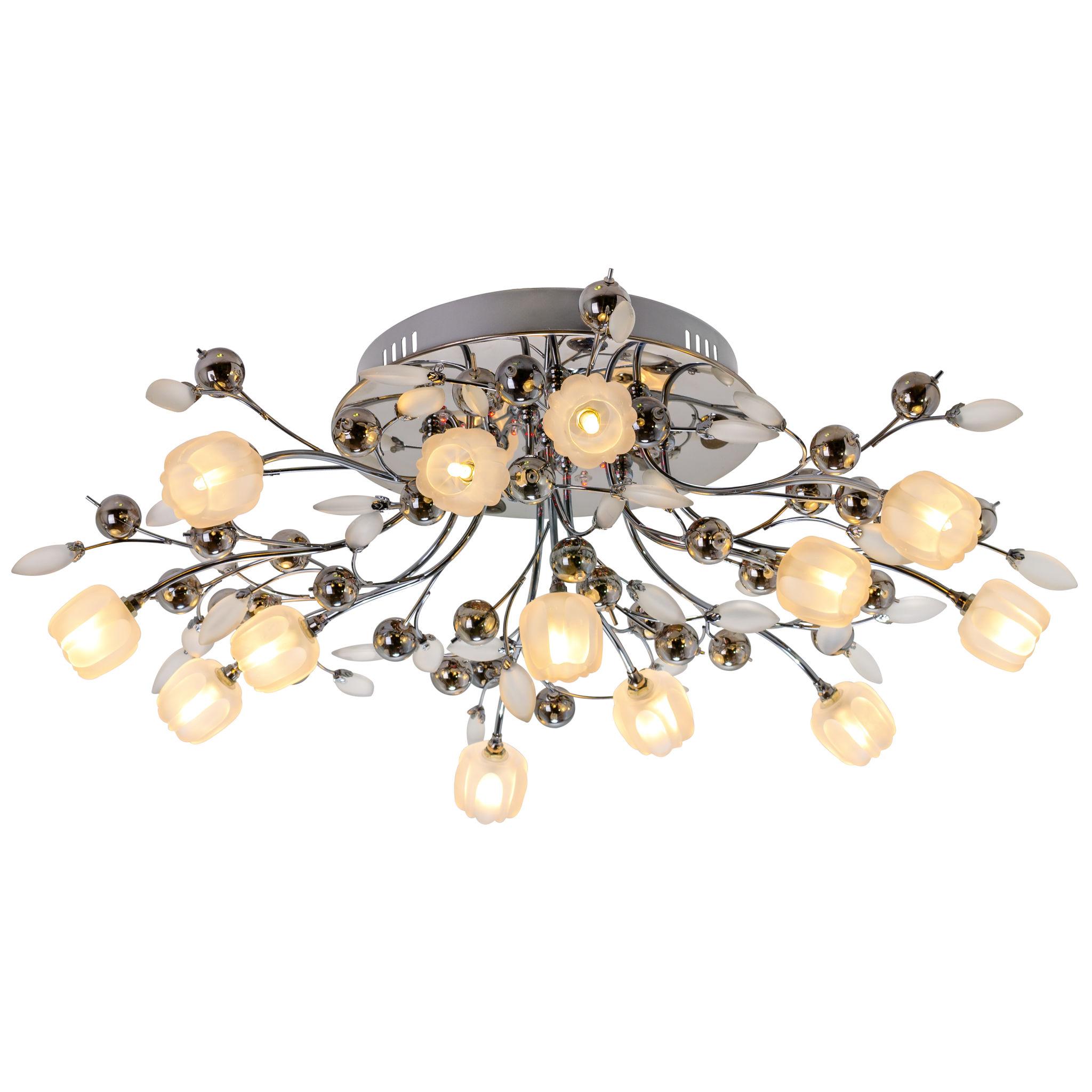 Contemporary chandelier photographed on a clean white studio background.