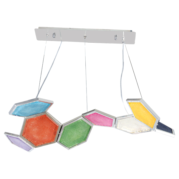 Sculptural chandelier photographed on a clean white studio background.