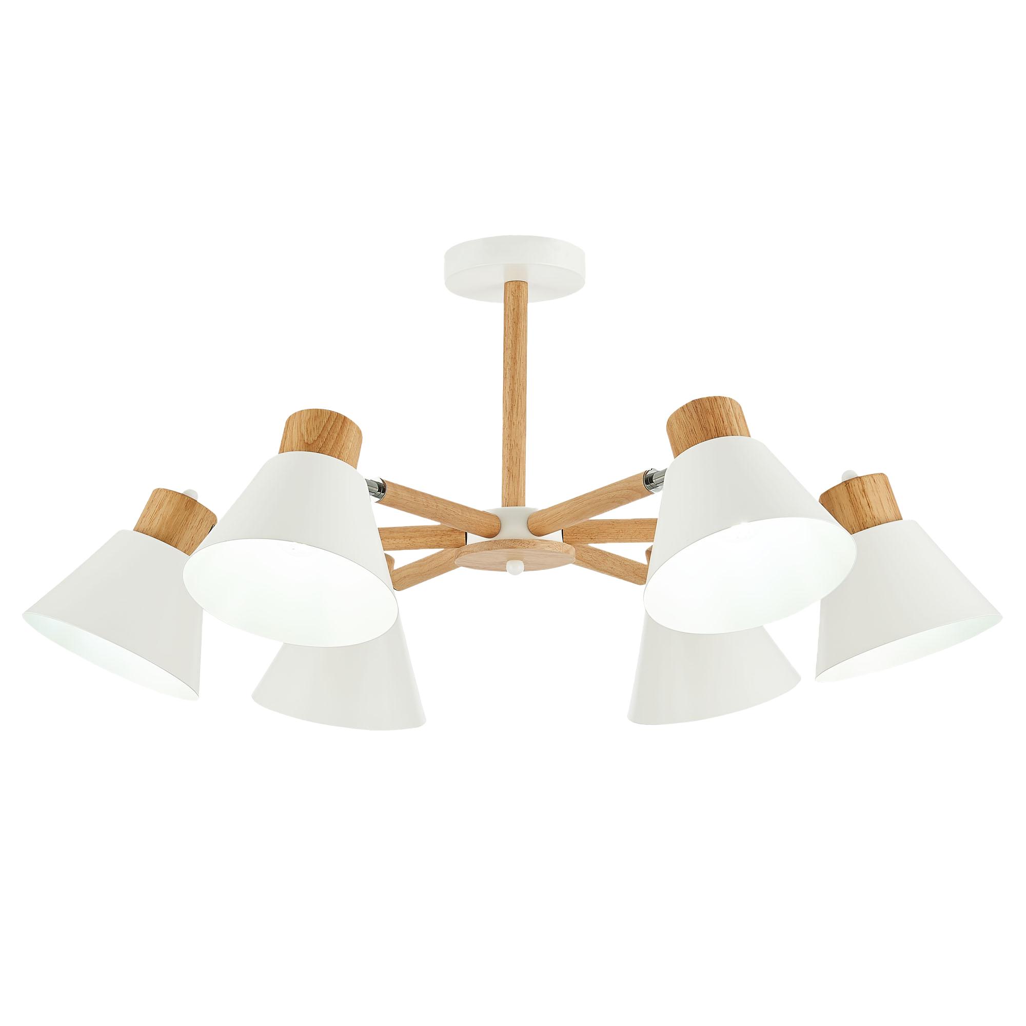 Scandinavian chandelier photographed on a clean white studio background.