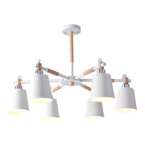 Scandinavian chandelier photographed on a clean white studio background.
