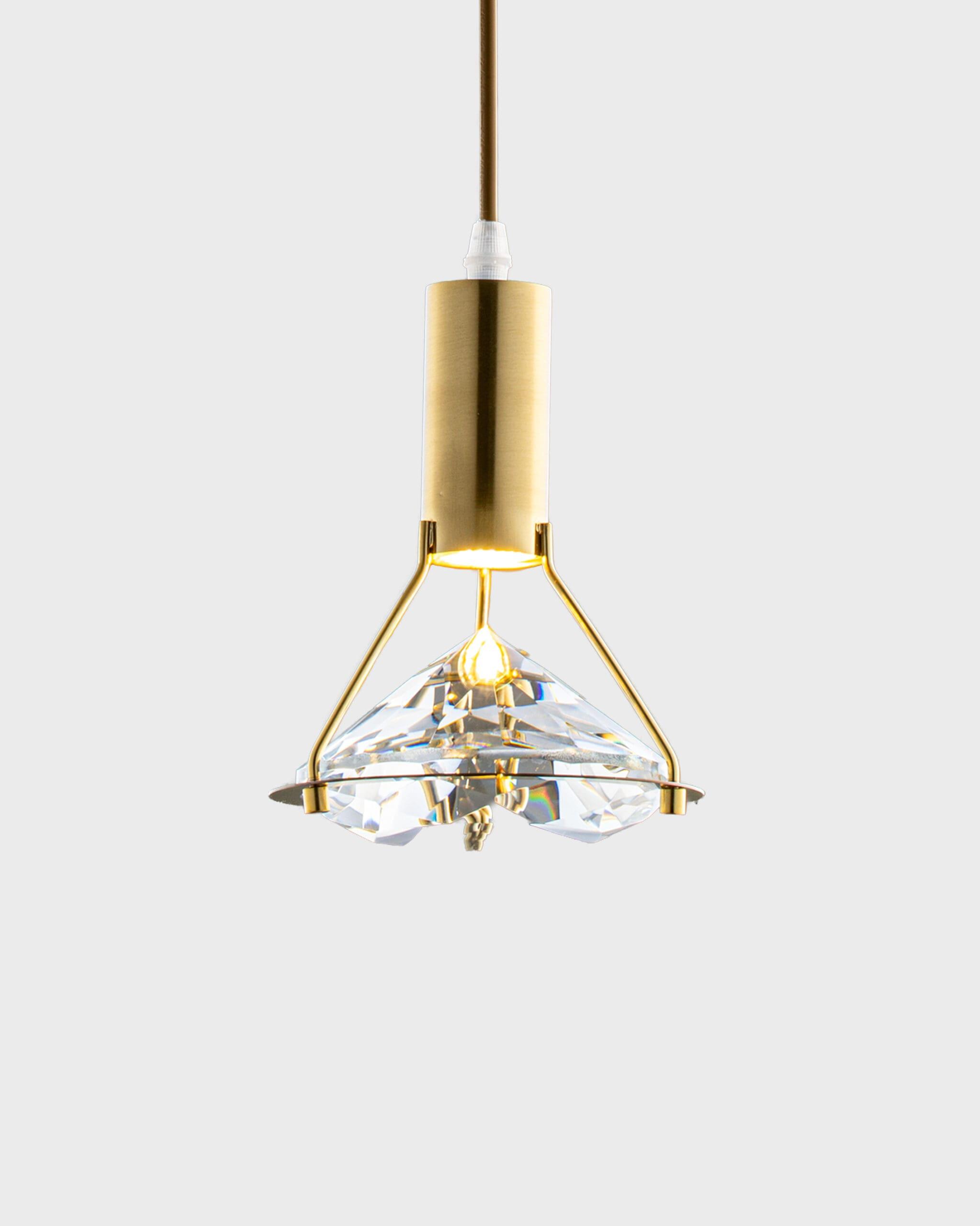 Front view of a luxury pendant light for contemporary architectural interiors.