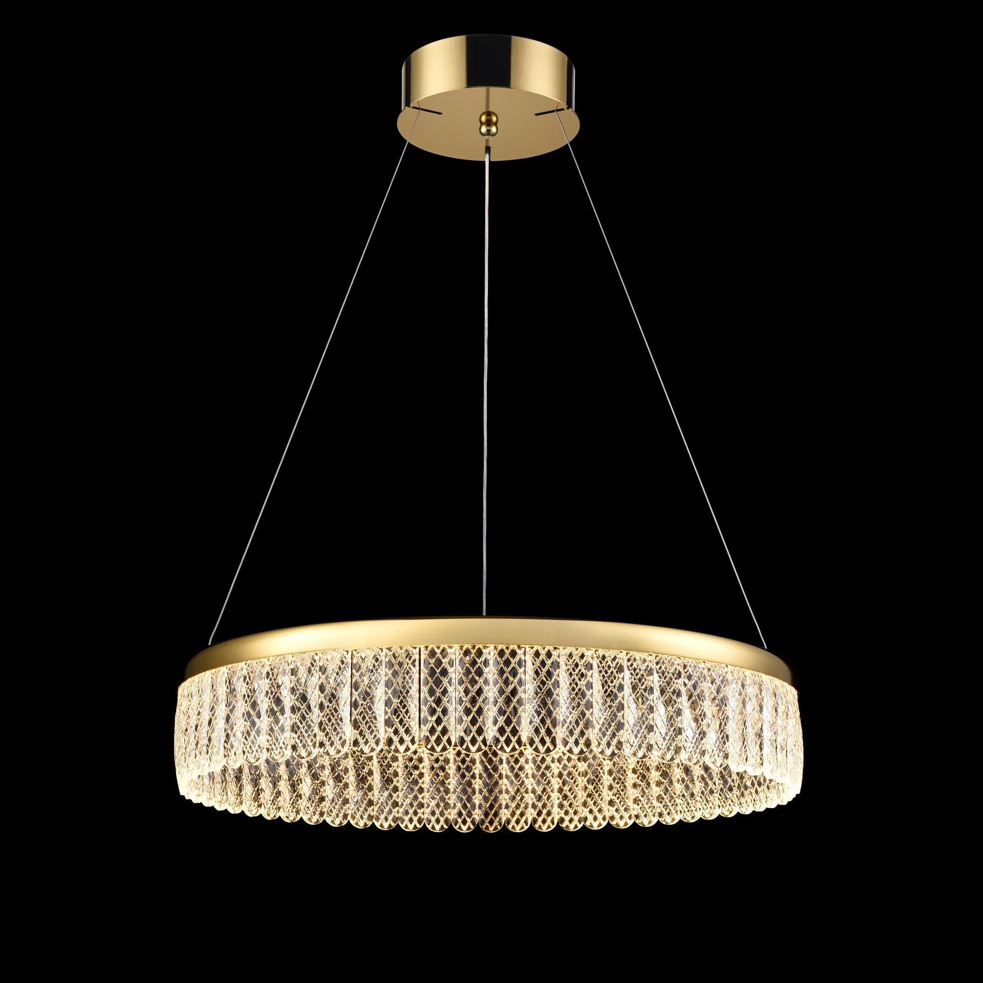 Front view of a luxury pendant light for contemporary architectural interiors.