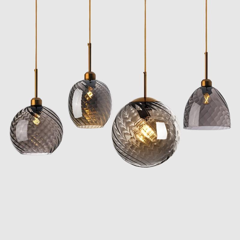 Luxury pendant lighting family featuring multiple sizes and design variations.
