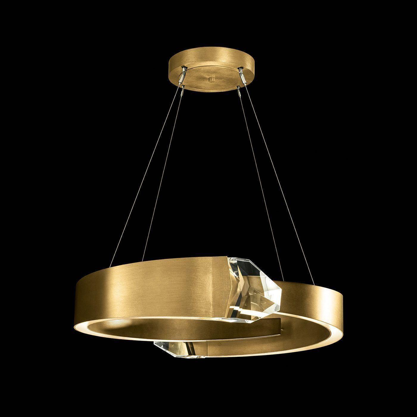 Front view of a luxury pendant light for contemporary architectural interiors.