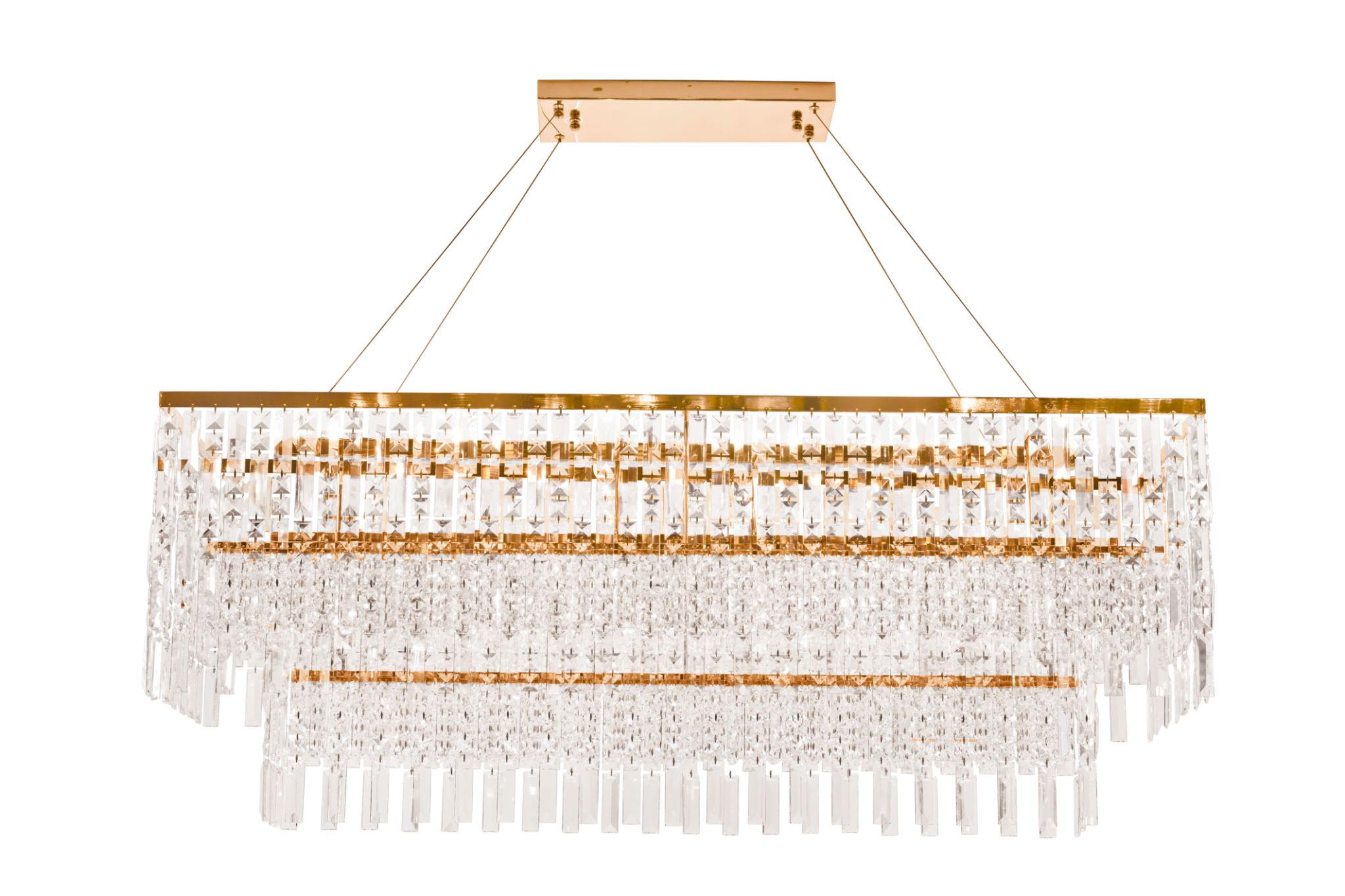 Luxury chandelier photographed on a clean white studio background.