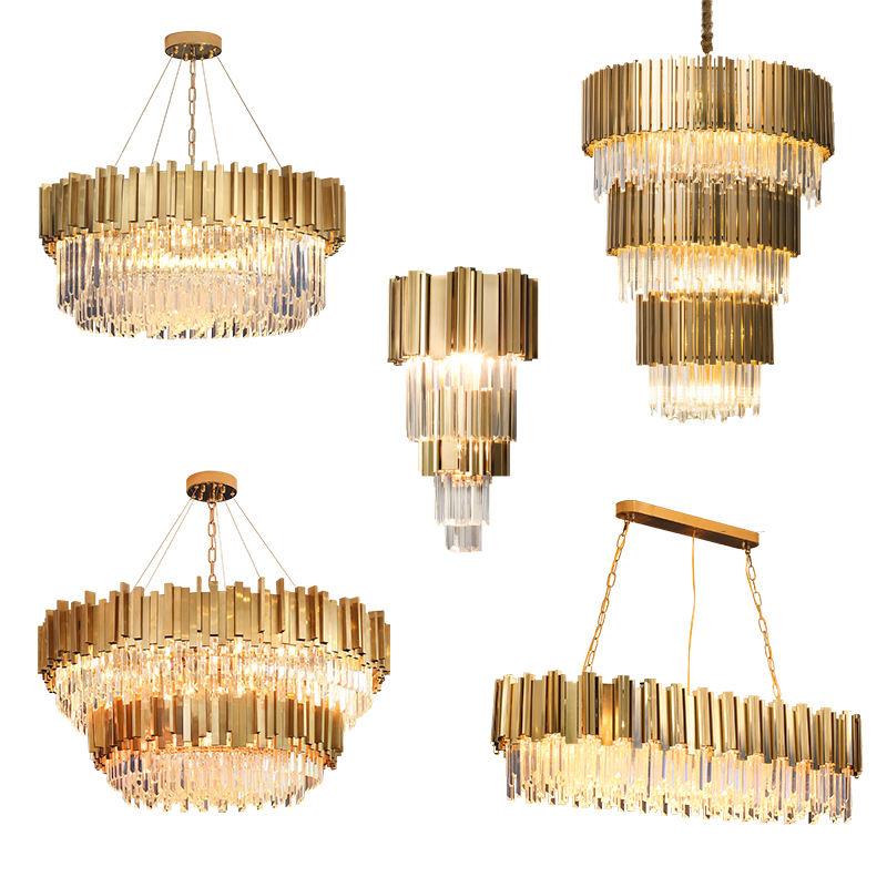 Luxury chandelier family featuring multiple sizes and elegant configurations.