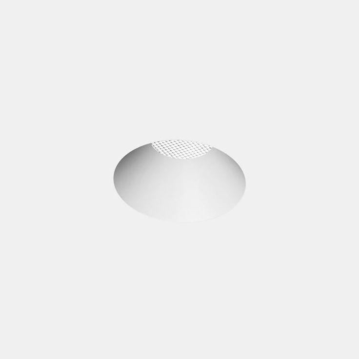 Front view of a trimless recessed architectural downlight.