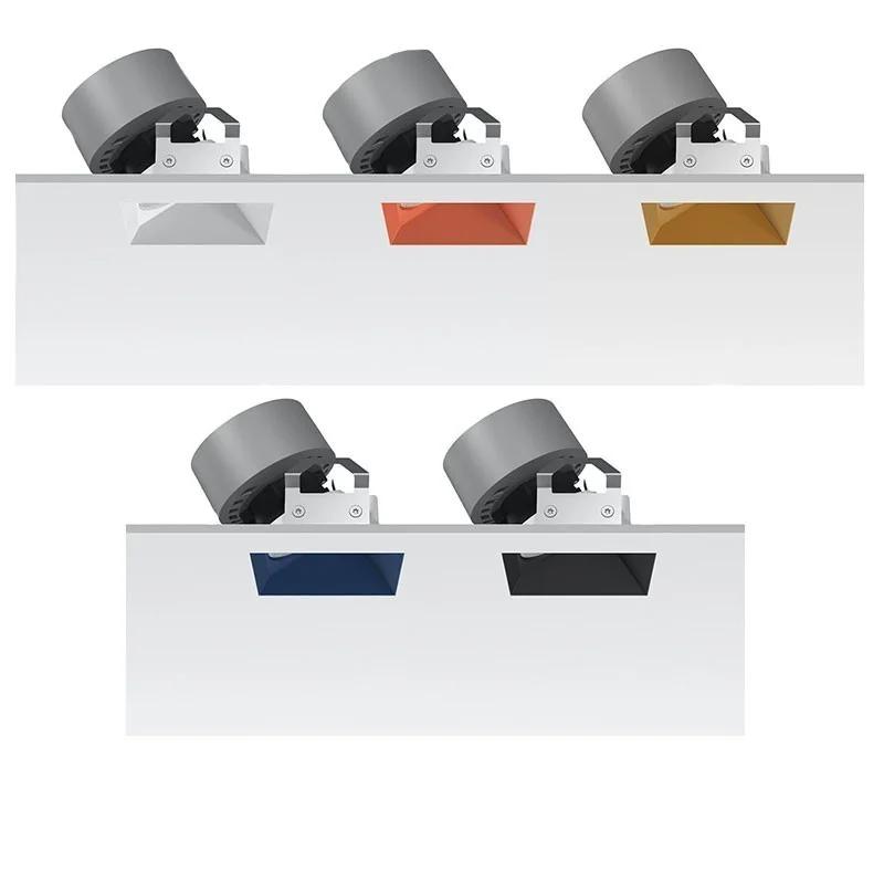 Trimless downlight family featuring multiple sizes and aperture options.