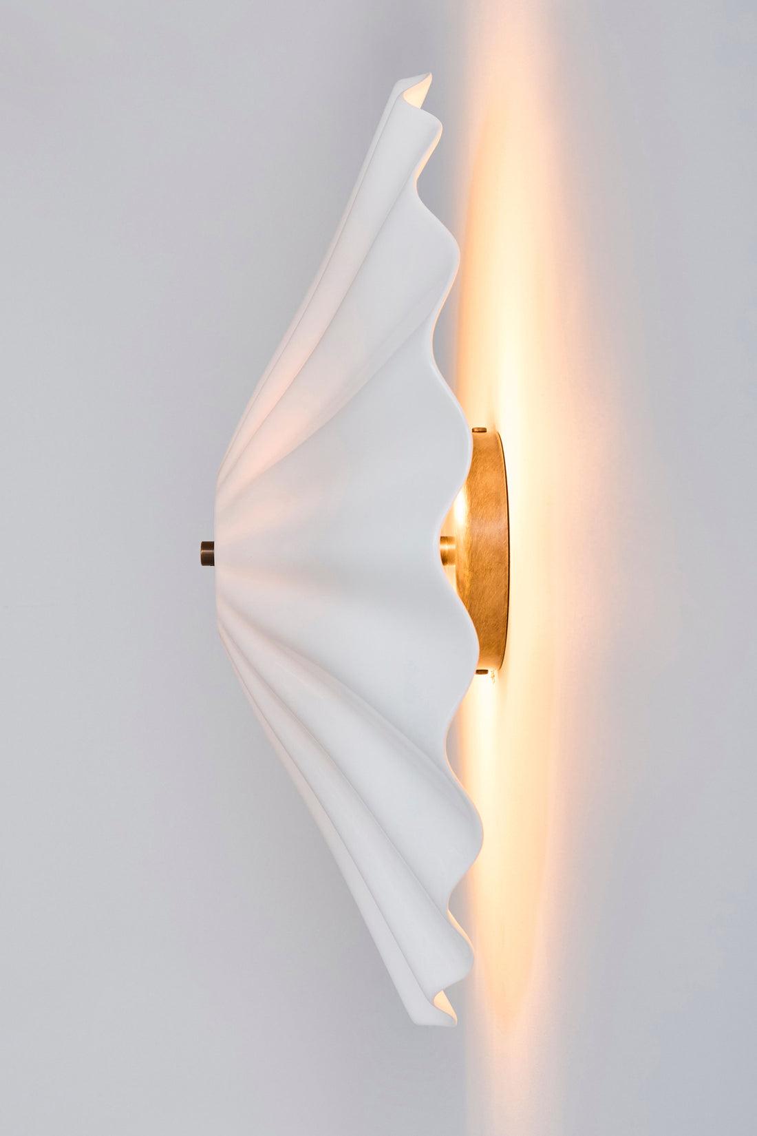 Front view of a custom-designed wall lamp created for a unique architectural project.