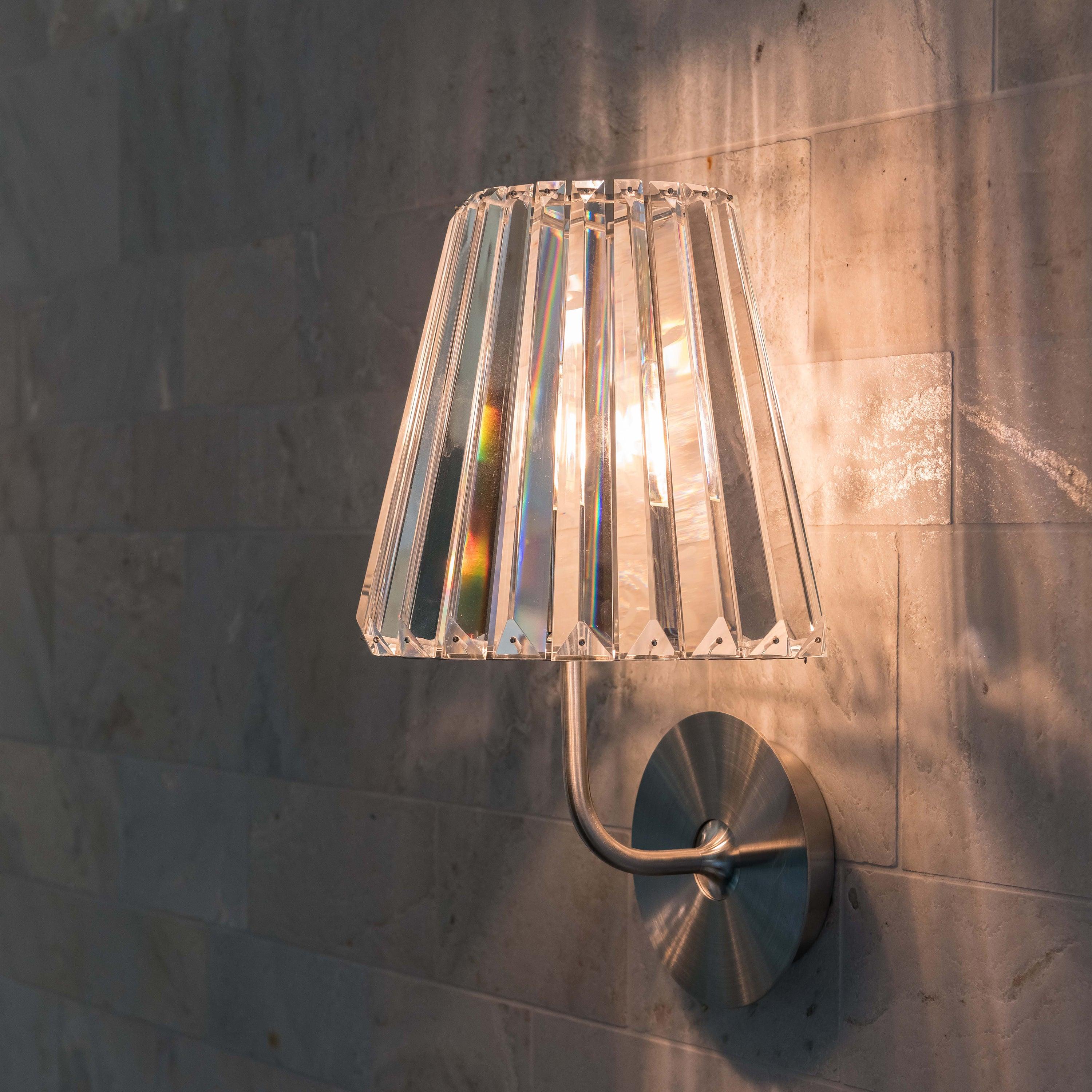 Front view of a custom-designed wall lamp created for a unique architectural project.