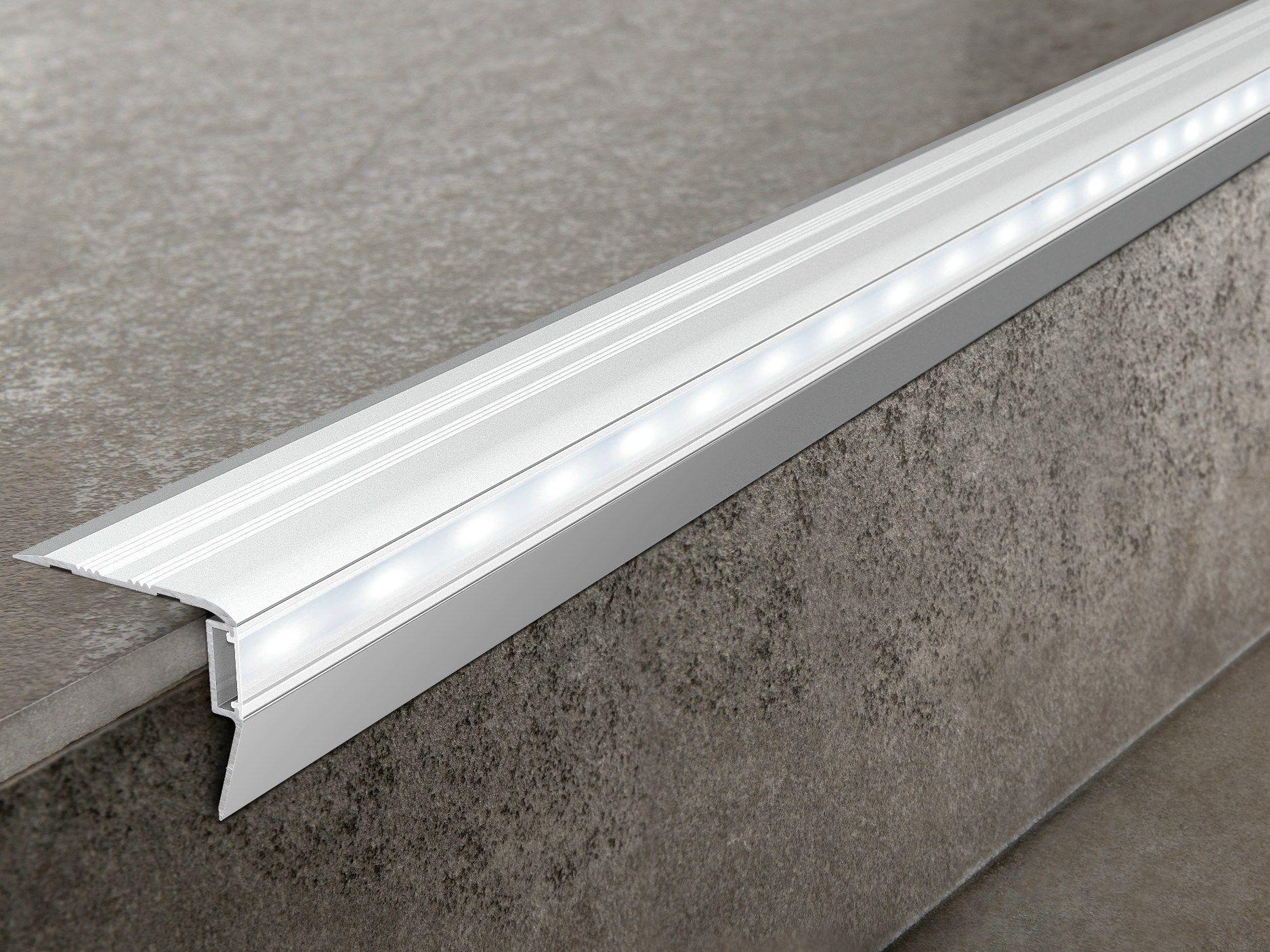 Front view of a stair LED profile.