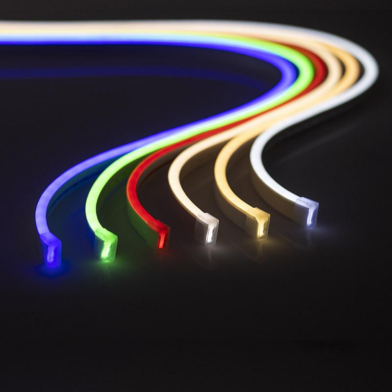 Neon Flex family with different bending directions, dimensions and color options.