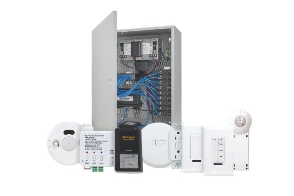 Motion sensor system with ceiling sensors, wall sensors and control modules.