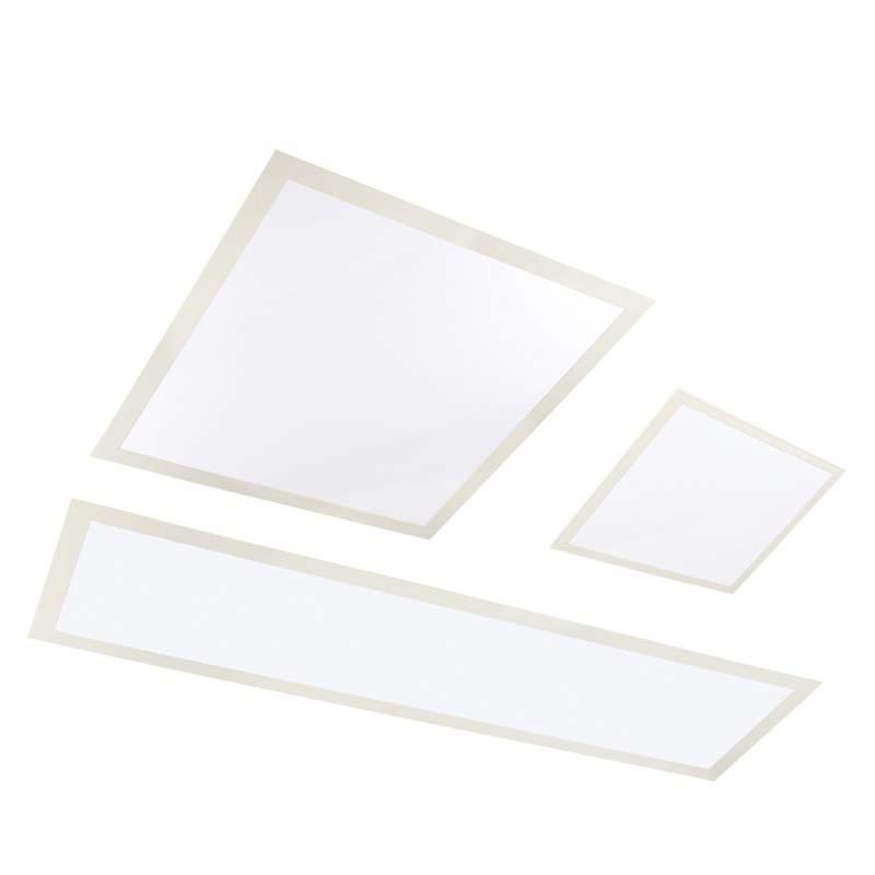 Low-glare office panel collection featuring different recessed optical designs for visual comfort