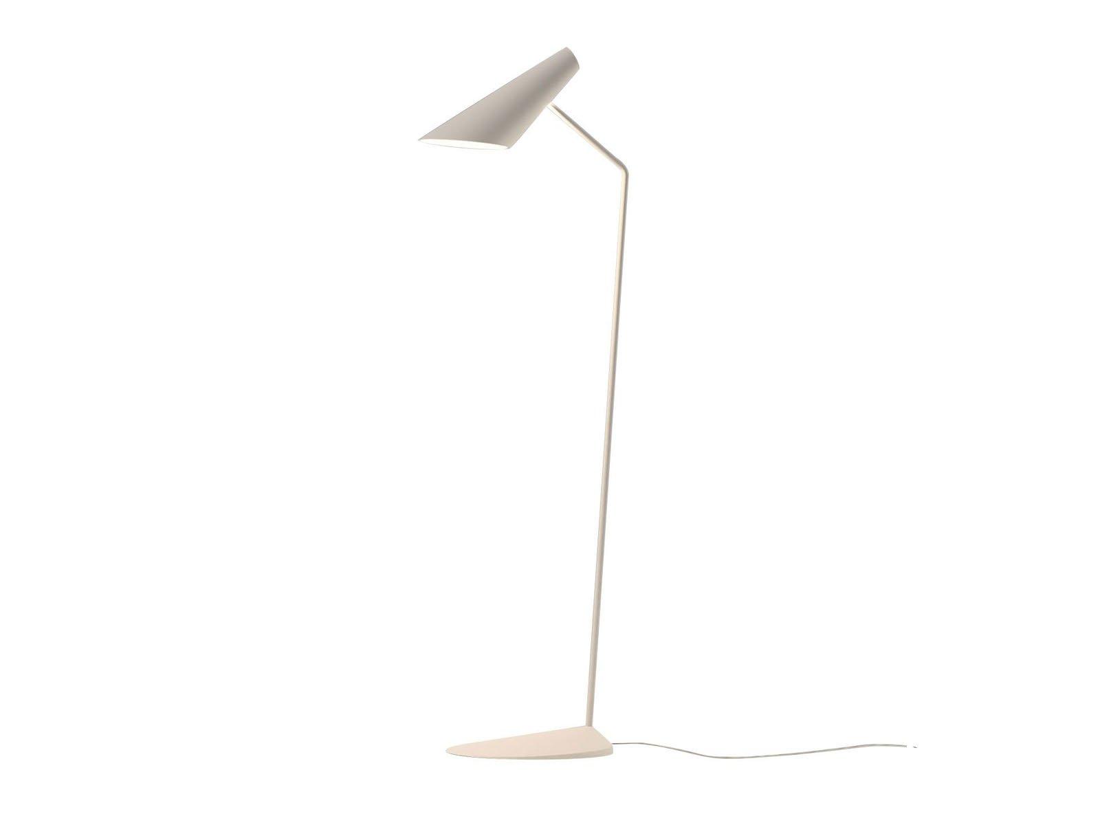 Minimal floor lamp photographed on a clean white background showcasing its slim architectural silhouette and premium finish.