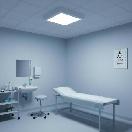 Recessed examination room lights installed in a contemporary healthcare environment.