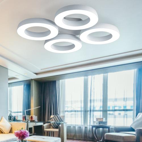 Minimal ceiling-mounted decorative light integrated into a contemporary hospitality interior providing soft ambient illumination.
