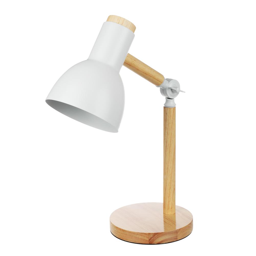 Scandinavian table lamp photographed on a clean white background showcasing natural materials and minimalist Nordic design.