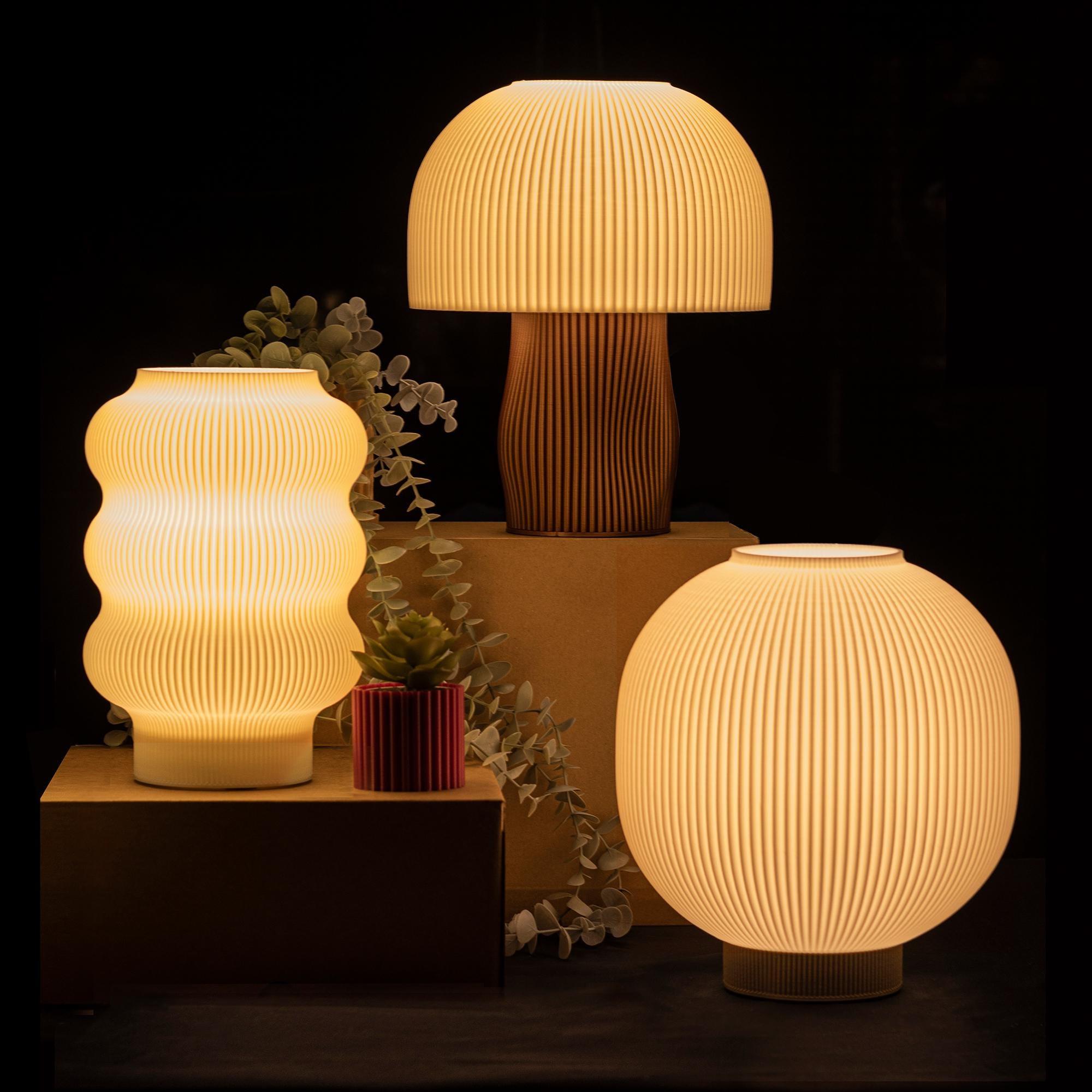 Collection of Scandinavian table lamps featuring wood, metal and fabric combinations inspired by Nordic interiors.
