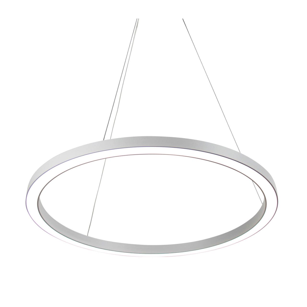 Ring pendant light photographed on a clean white studio background.