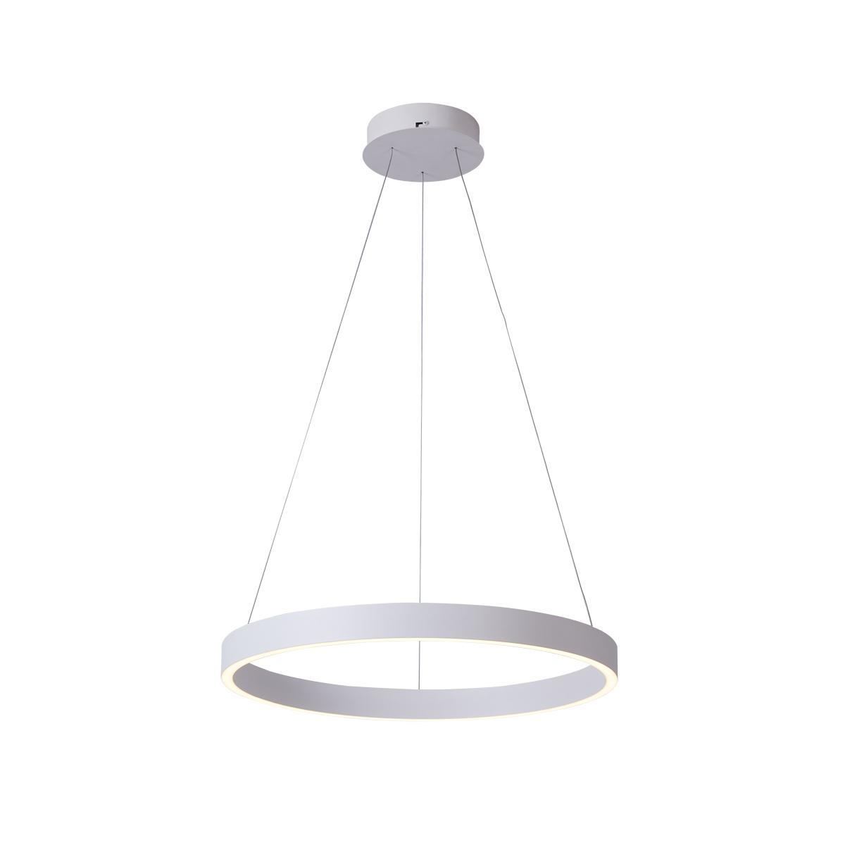 Ring pendant light photographed on a clean white studio background.