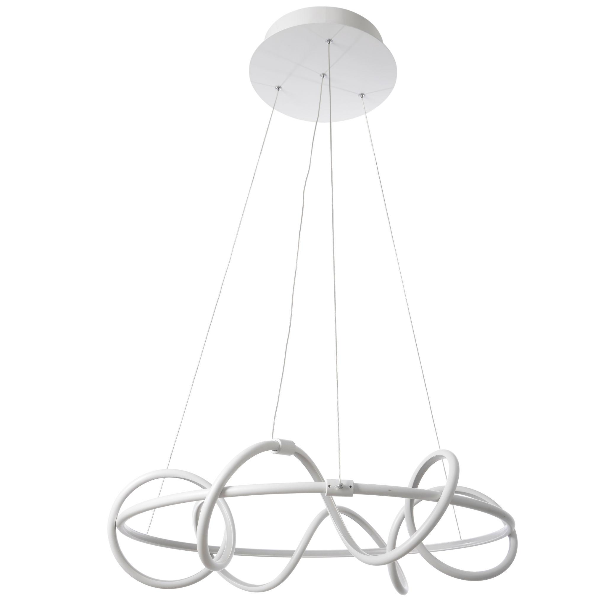 Modern designer chandelier photographed on a clean white studio background.