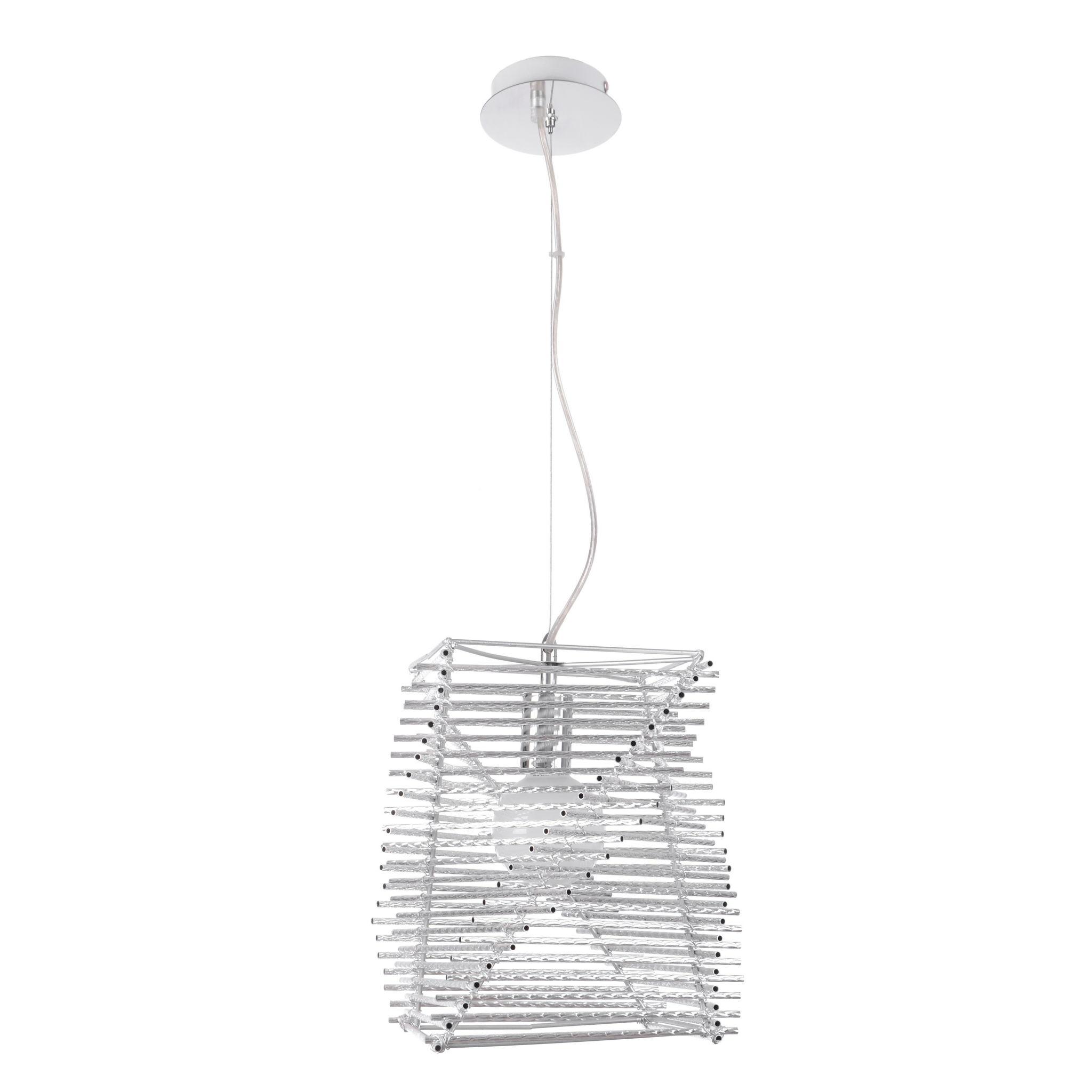 Modern designer chandelier photographed on a clean white studio background.