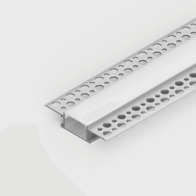 Front view of a drywall (plaster-in) LED profile.