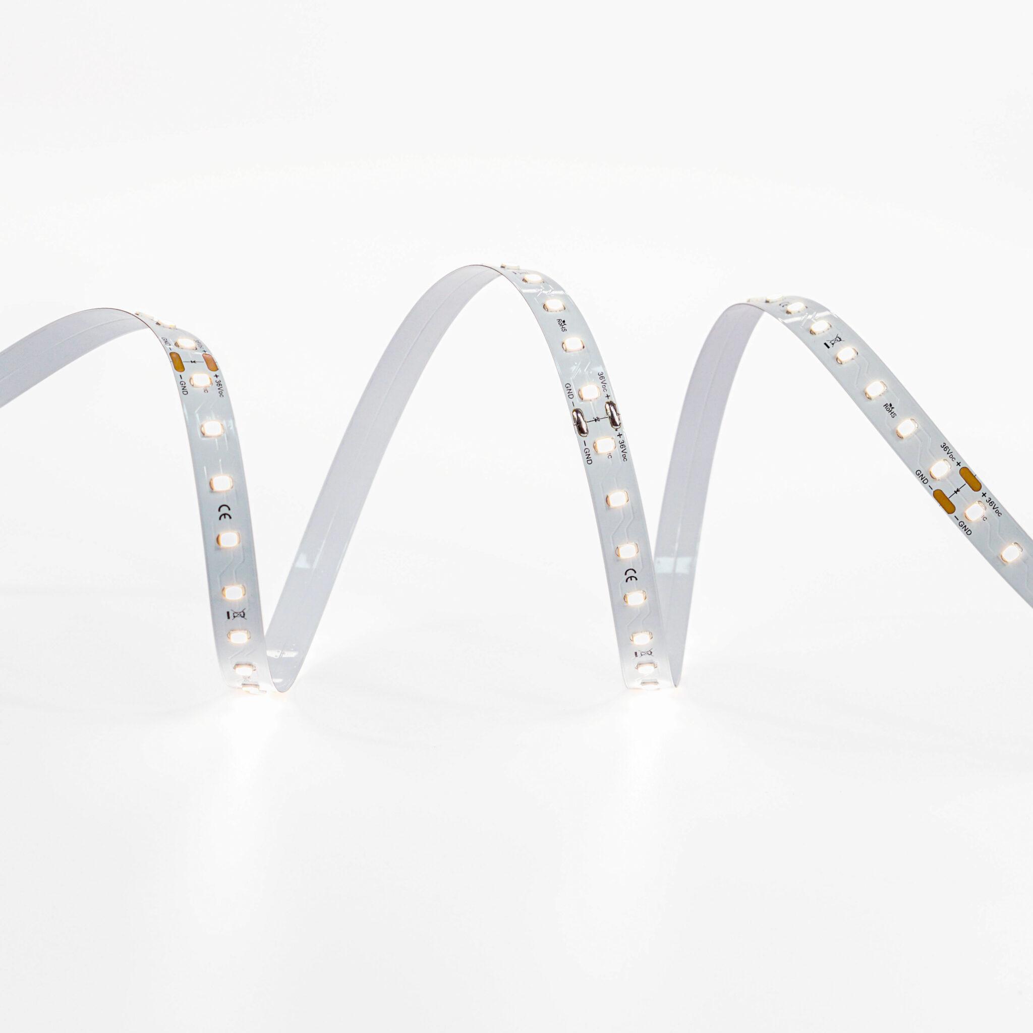 Front view of a standard LED strip.