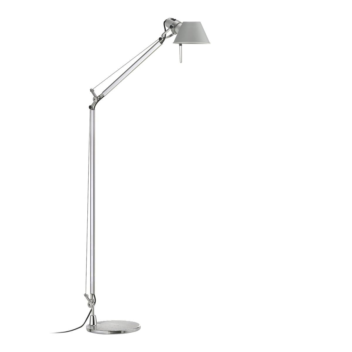 Reading floor lamp photographed on a clean white background showcasing its adjustable head, slim profile and premium finish.