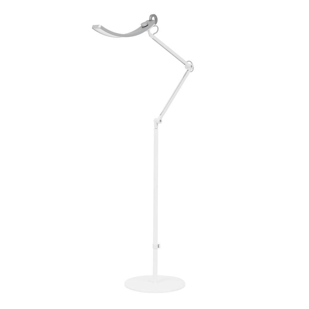 Reading floor lamp photographed on a clean white background showcasing its adjustable head, slim profile and premium finish.