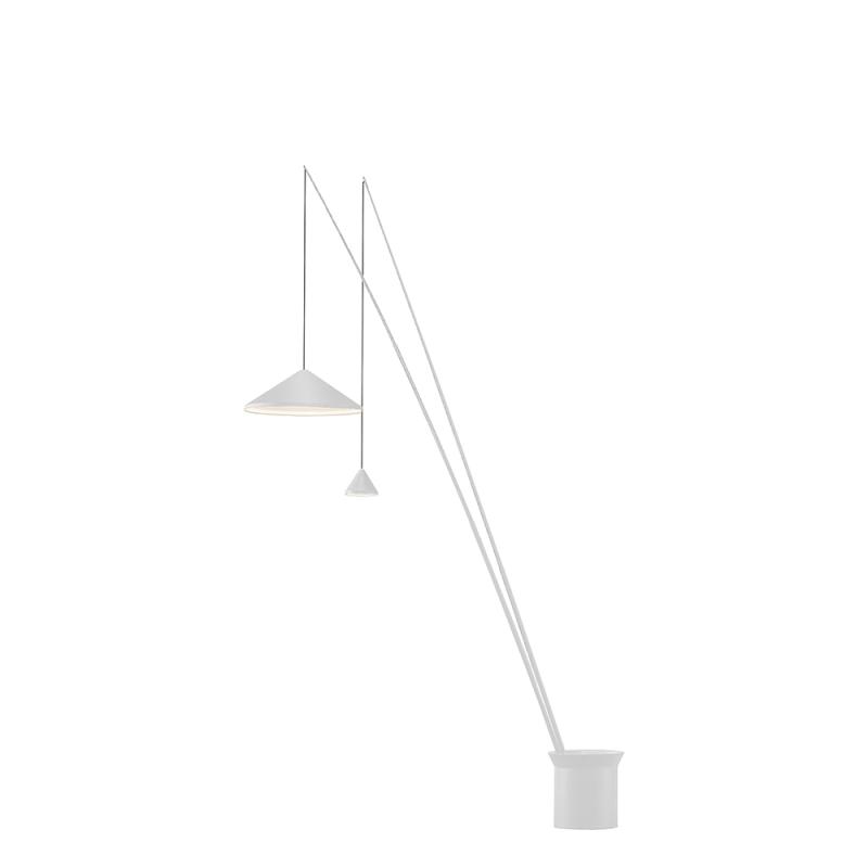 Reading floor lamp photographed on a clean white background showcasing its adjustable head, slim profile and premium finish.