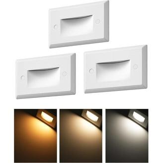 Front view of a surface-mounted step light.