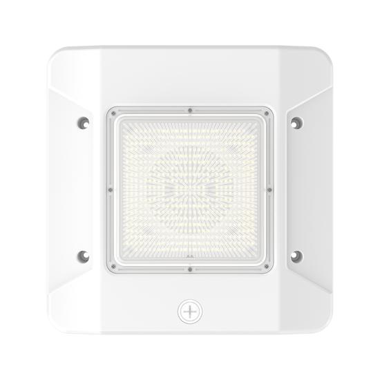 Front view of an LED canopy light.