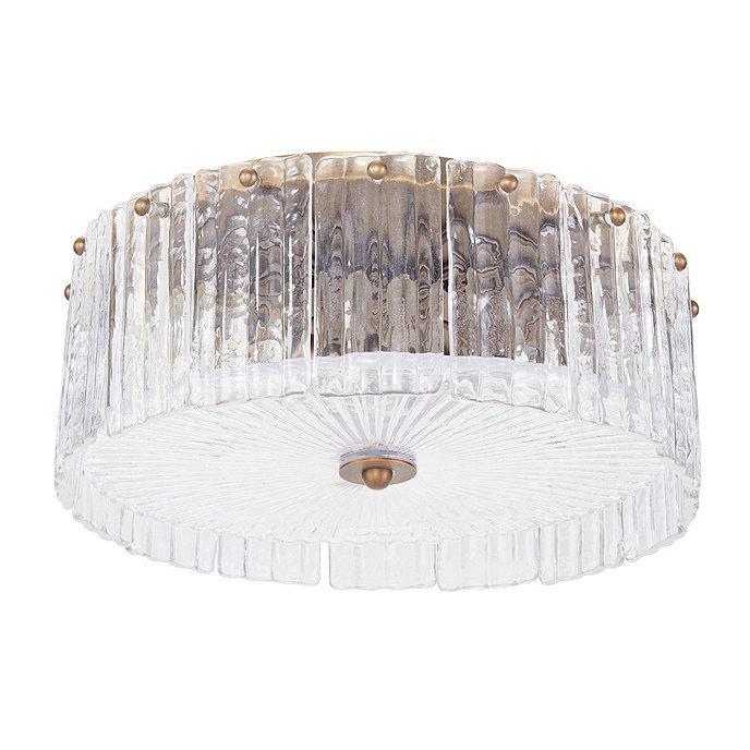 Luxury layered glass ceiling light with a refined decorative form on a white background