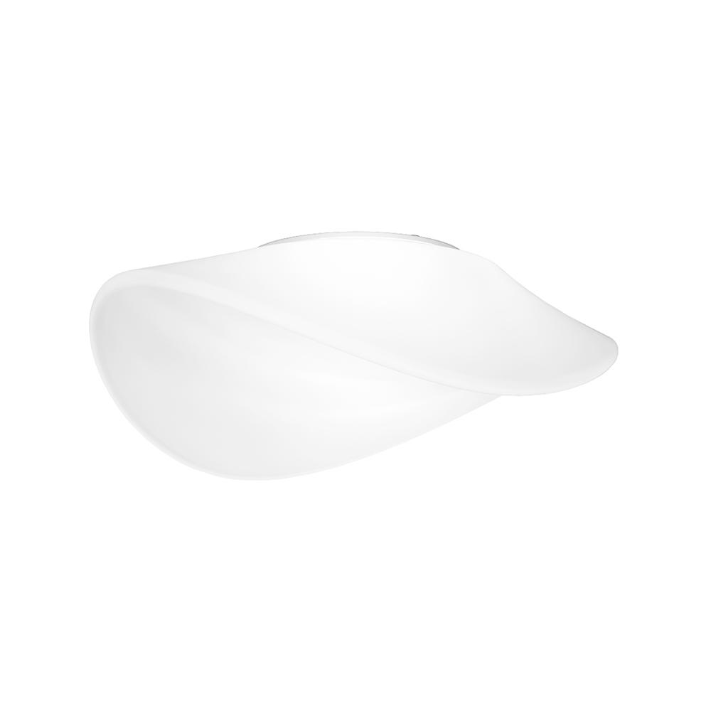 Organic ceiling light inspired by overlapping leaves and petals on a white background