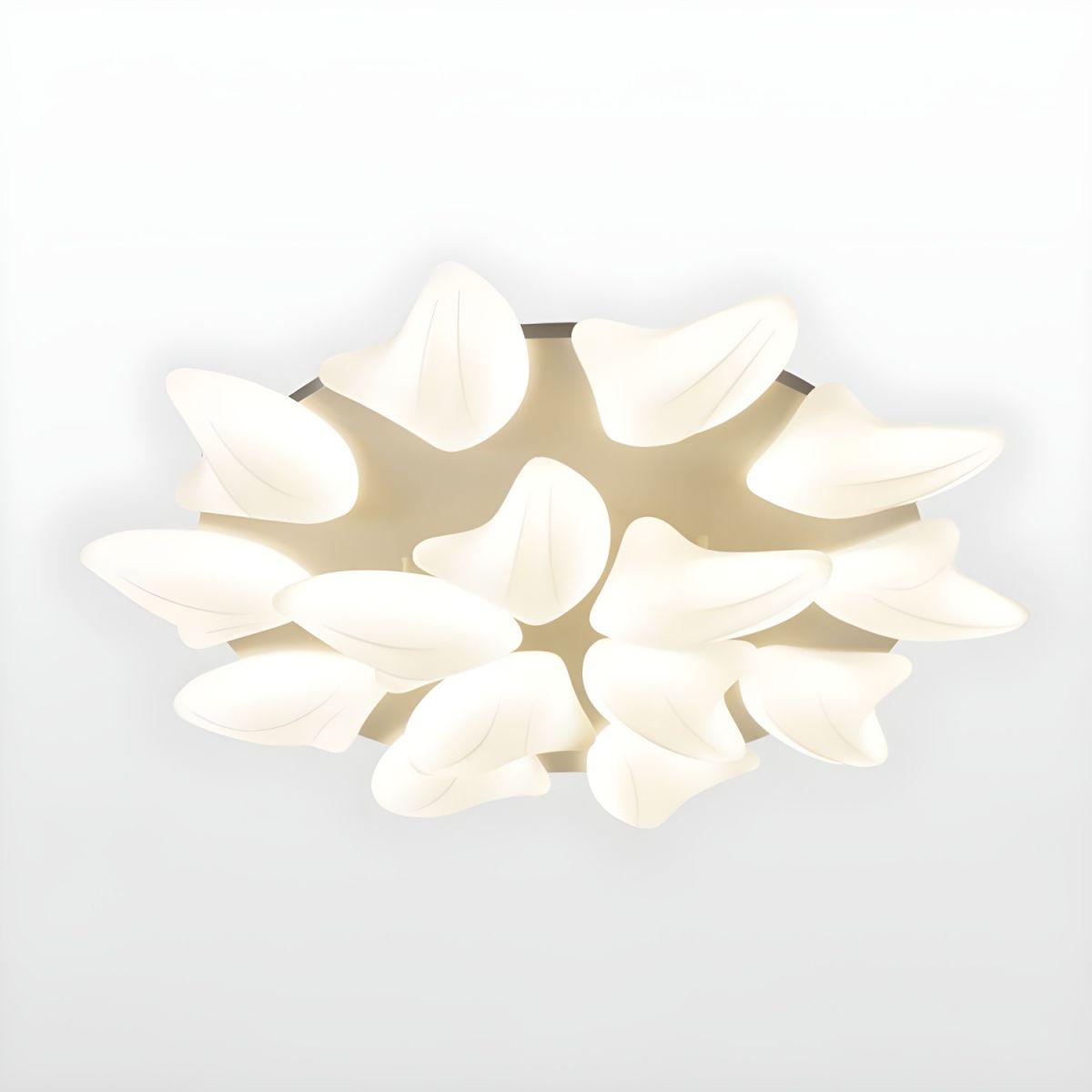 Organic ceiling light with a branching nature-inspired structure shown from the front on a white background