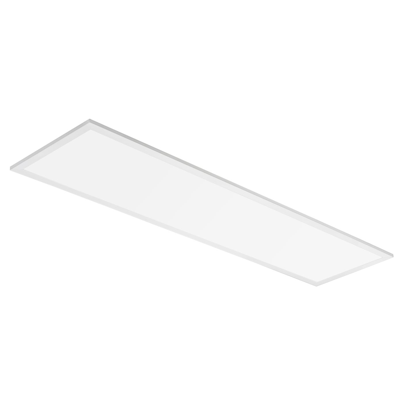 Slim recessed backlit office panel with a uniform diffuser on a white background