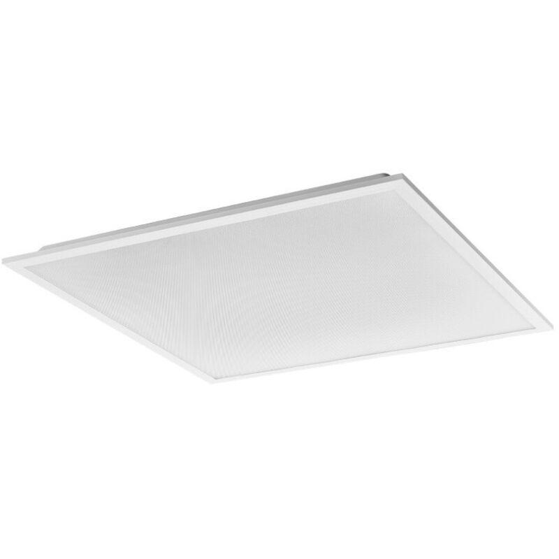 Recessed backlit office panel with a structured optical diffuser on a white background