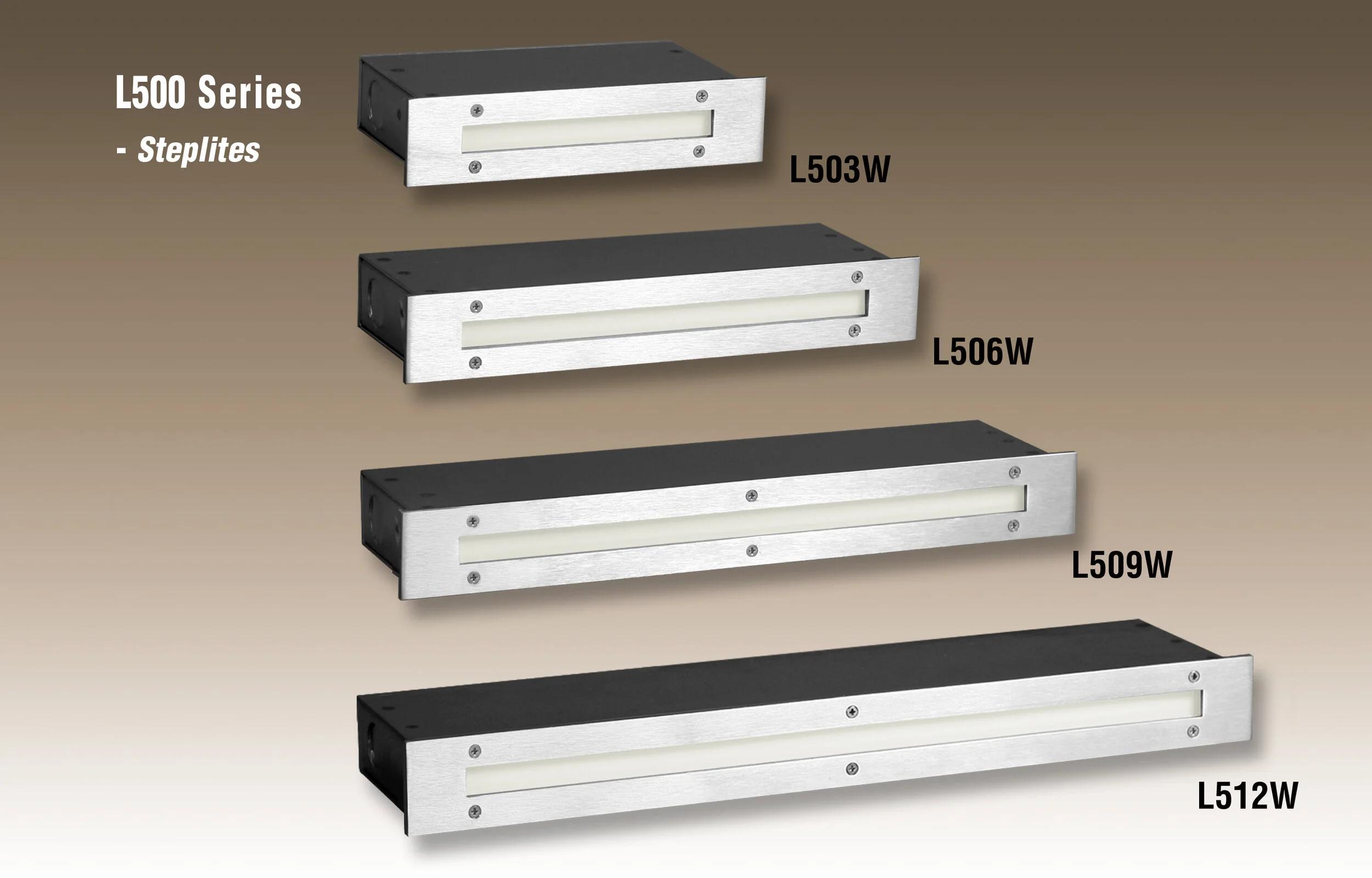 Linear step light family with length, finish and beam variations.