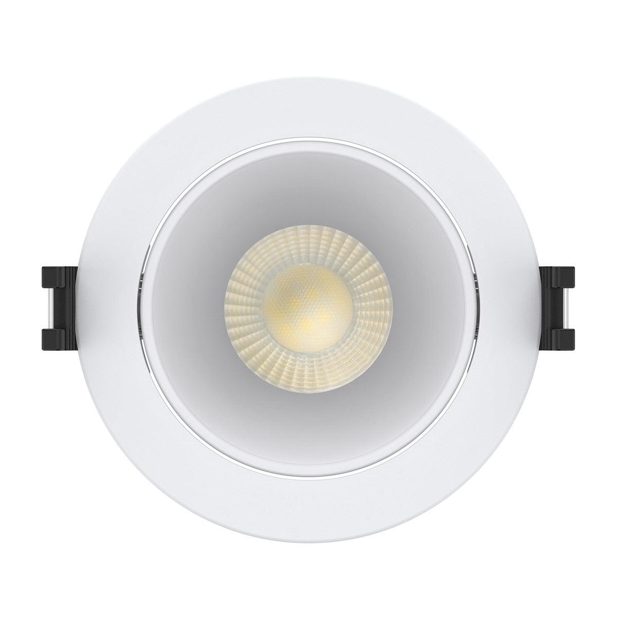 Front view of a human centric recessed downlight.
