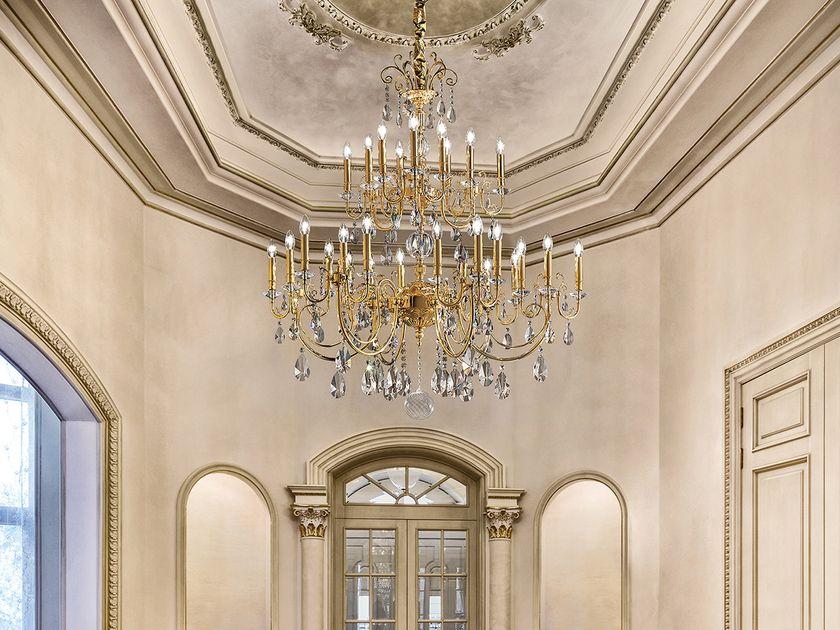 Bespoke chandelier installed in a luxury hospitality project.
