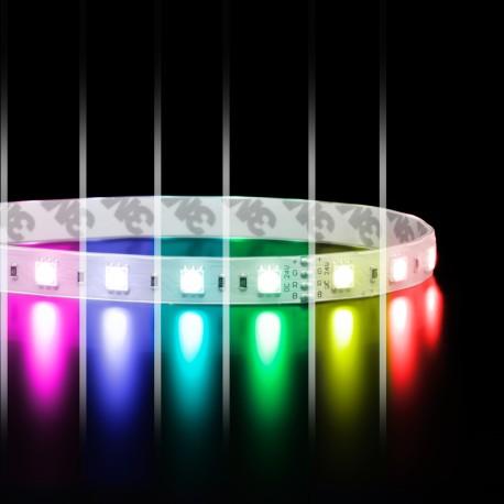 Front view of an RGB LED strip.