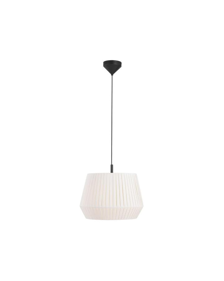 Fabric pendant light photographed on a clean white studio background.