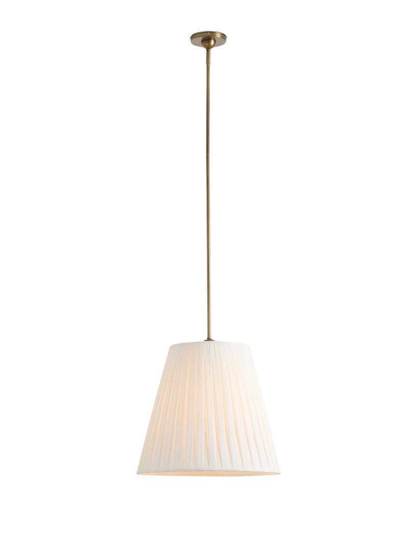 Fabric pendant light photographed on a clean white studio background.