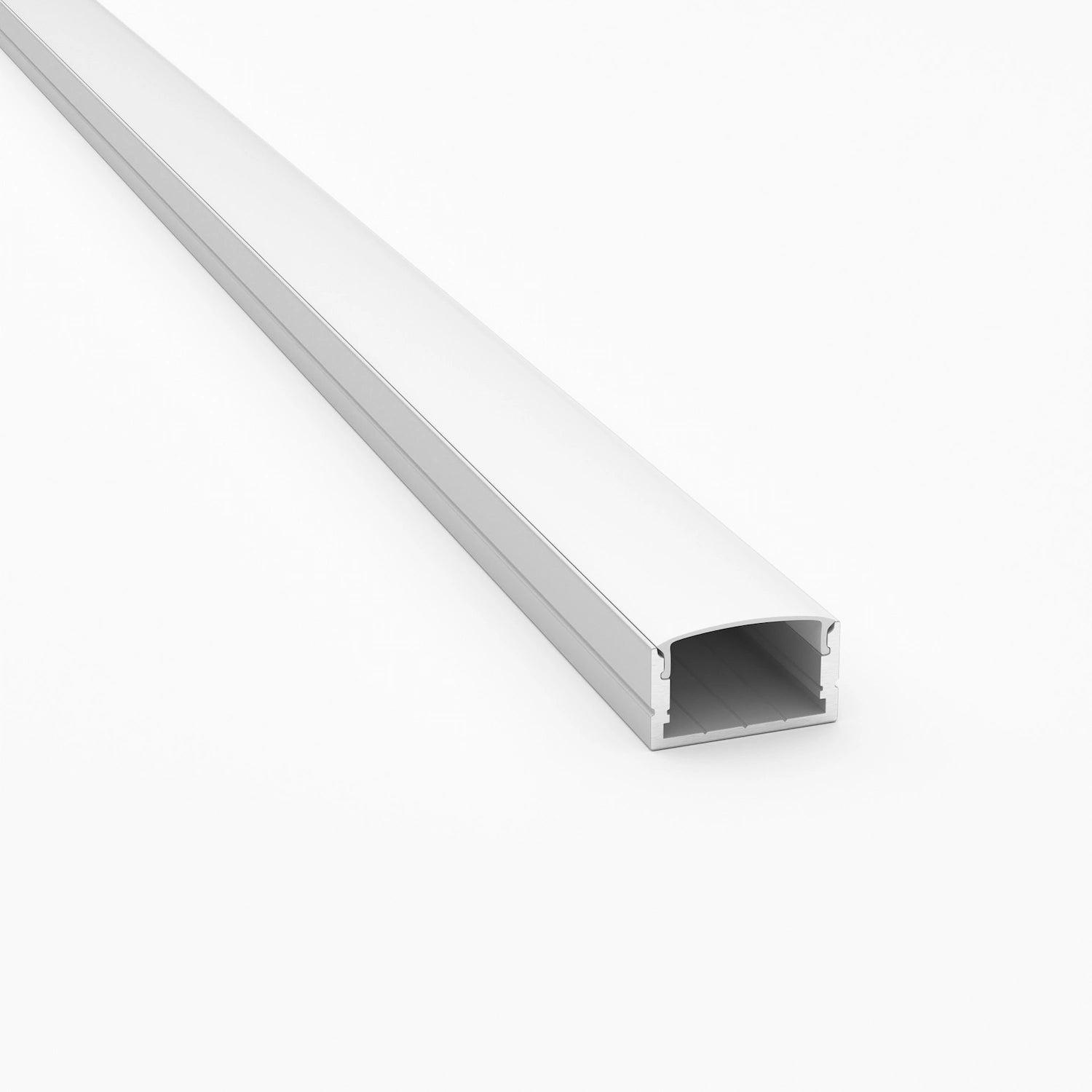 Front view of a perimeter cove lighting profile.
