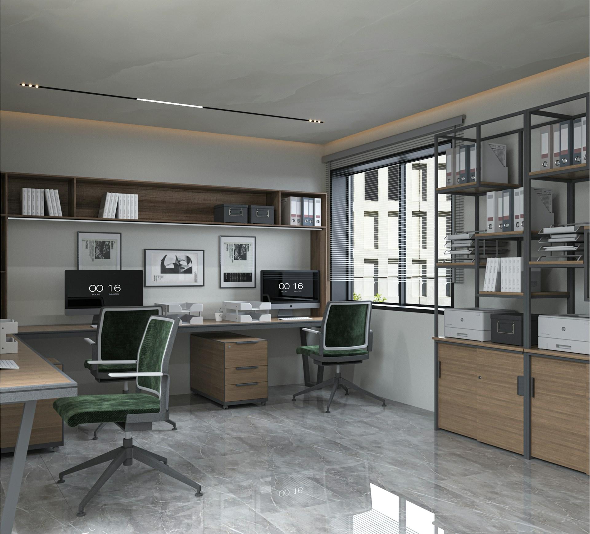 Magnetic grille lights installed in a contemporary office environment.